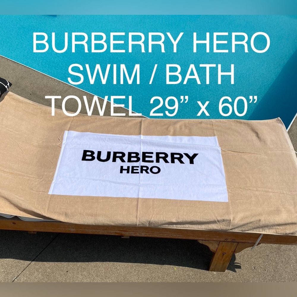 Burberry  HERO Swim/Bath TOWEL🔥💯% Cotton🔥 Brand NEW! 🔥FULL SIZE🔥29”x60”🔥
